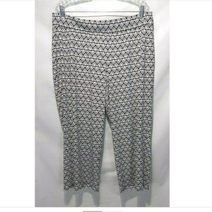 Talbots Black and White Wide Leg Pants